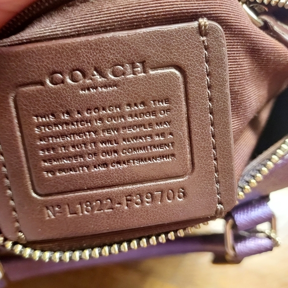 Purple metallic coach bennet satchel - Picture 4 of 5
